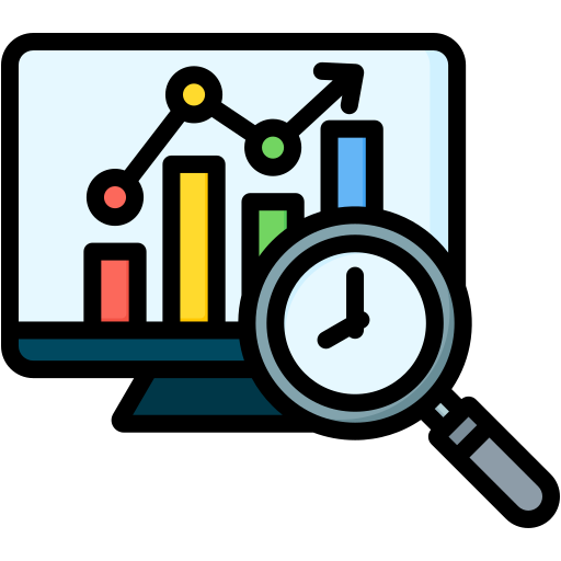 Real-time data processing and insights icon